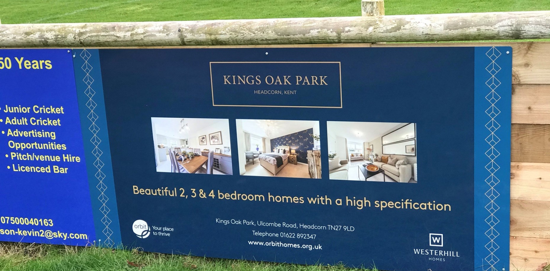 Kings Oak Park, Headcorn supports the local village football club